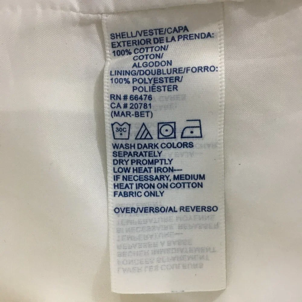 Tommy Hilfiger Womens 2 Pants White Mid-Calf Career Cropped 100% Cotton Capri - Picture 10 of 11